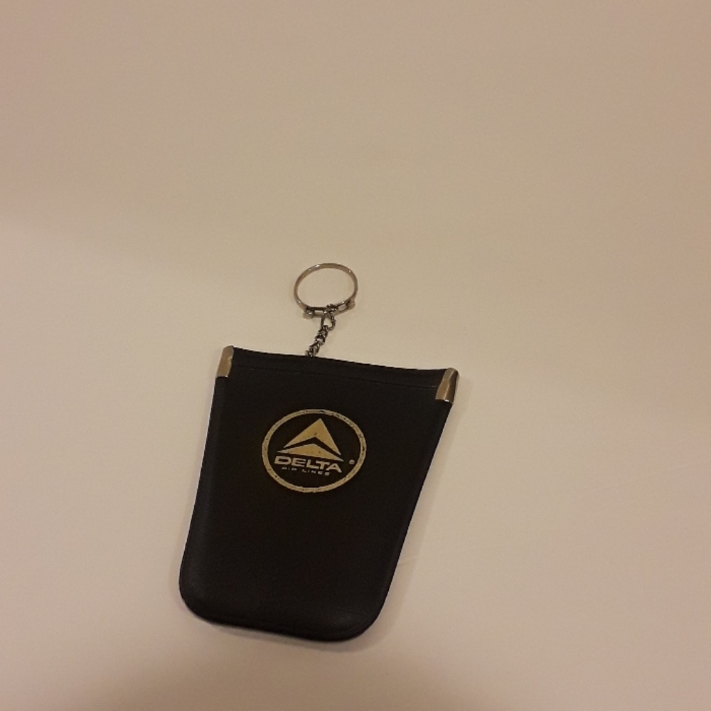 c VTG DELTA AIRLINES COIN PURSE KEY CHAIN RI…